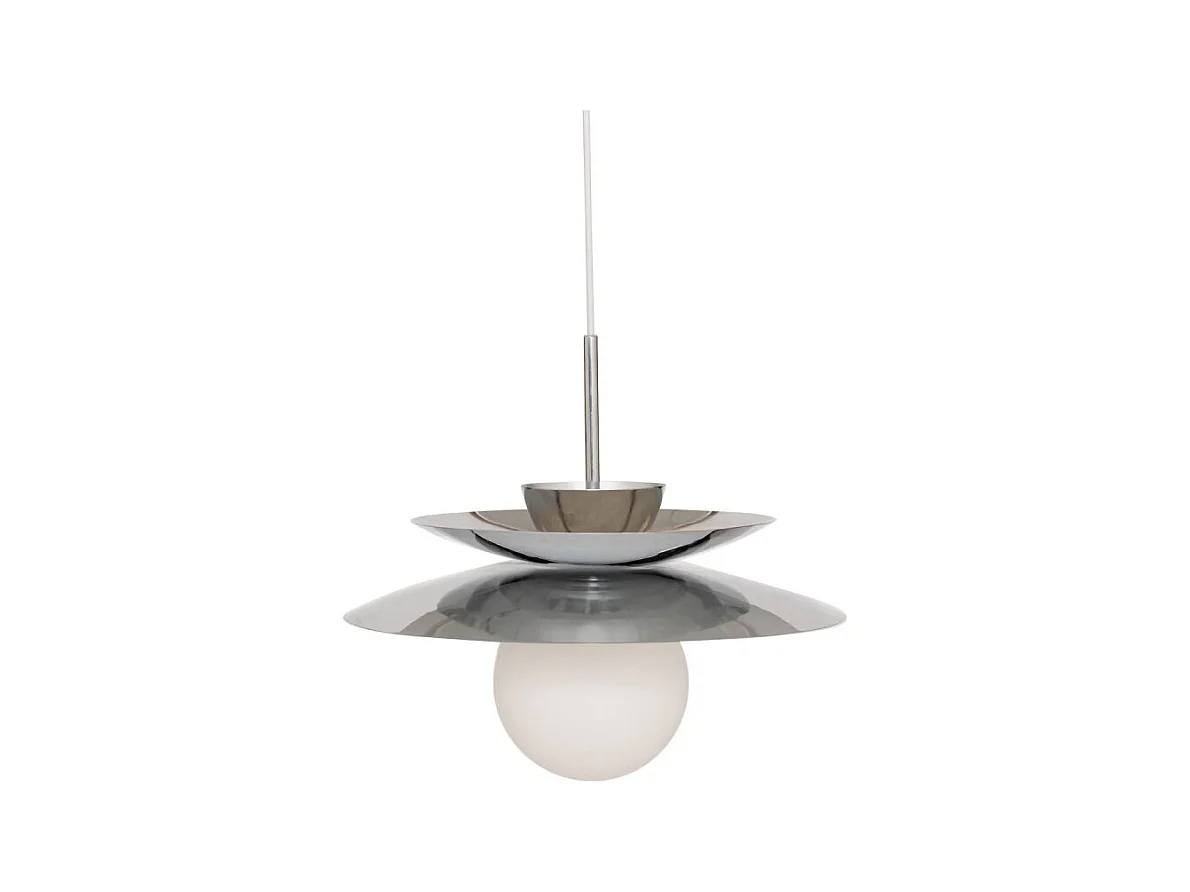 Lampe Suspension en Métal "Omia" 38cm Argent