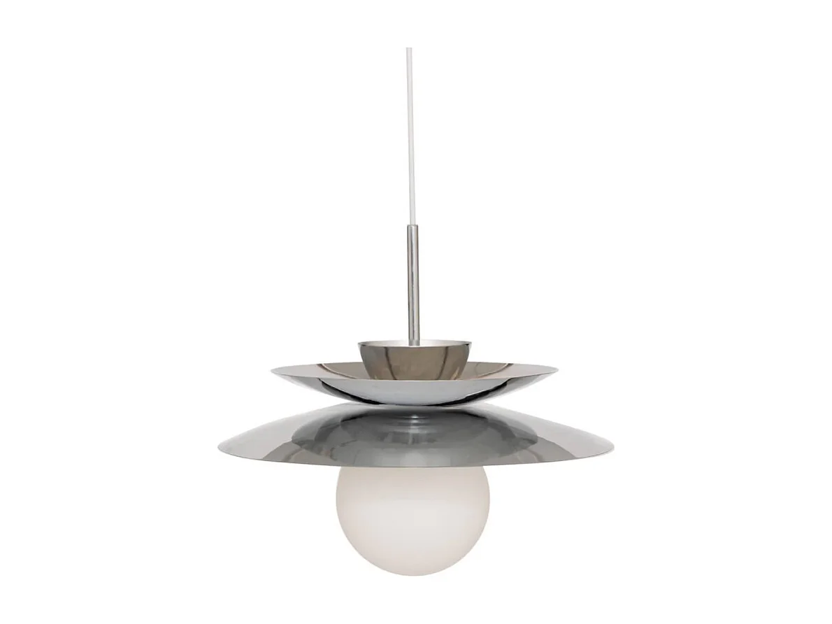 Lampe Suspension en Métal "Omia" 38cm Argent