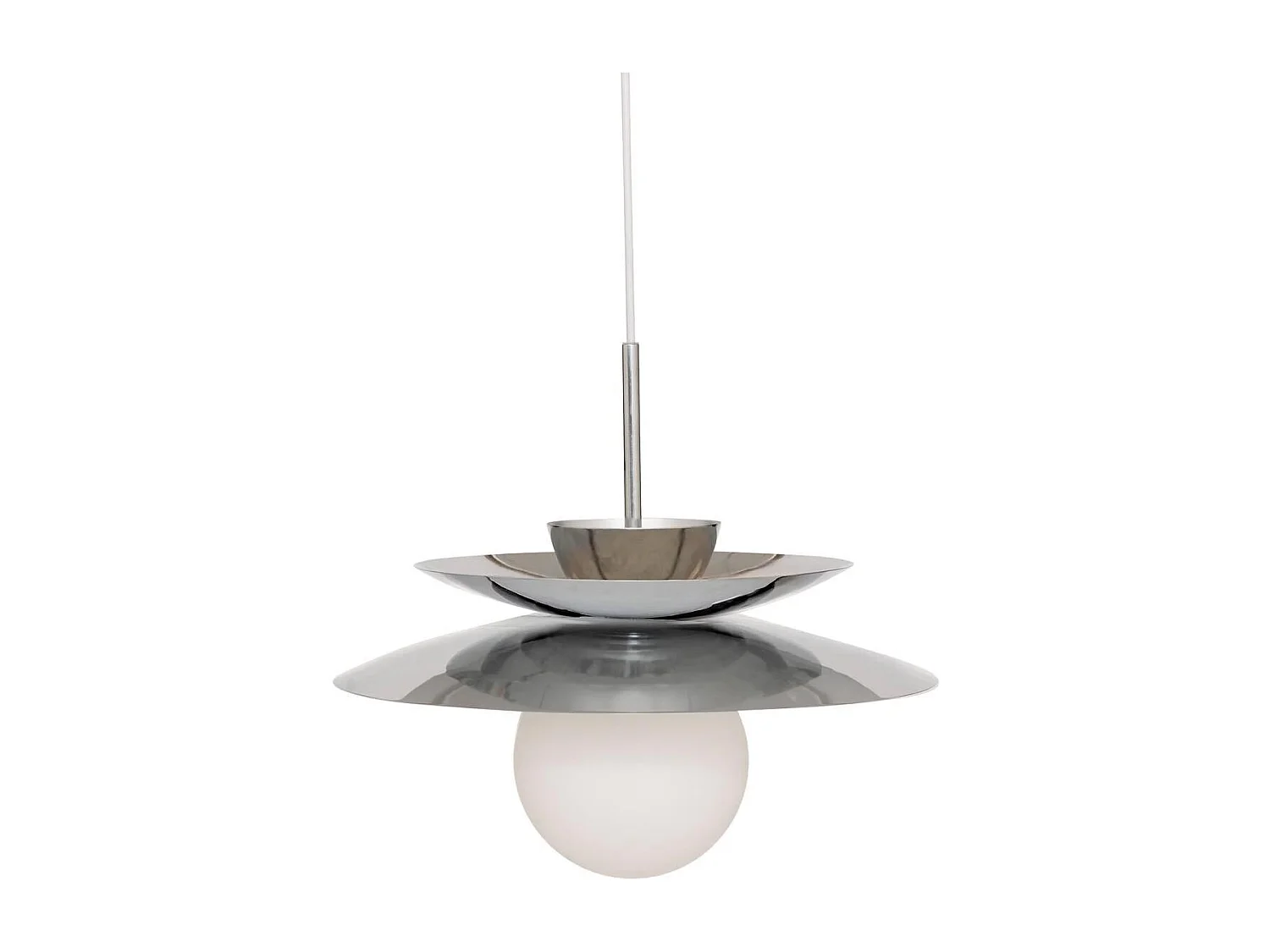 Lampe Suspension en Métal "Omia" 38cm Argent