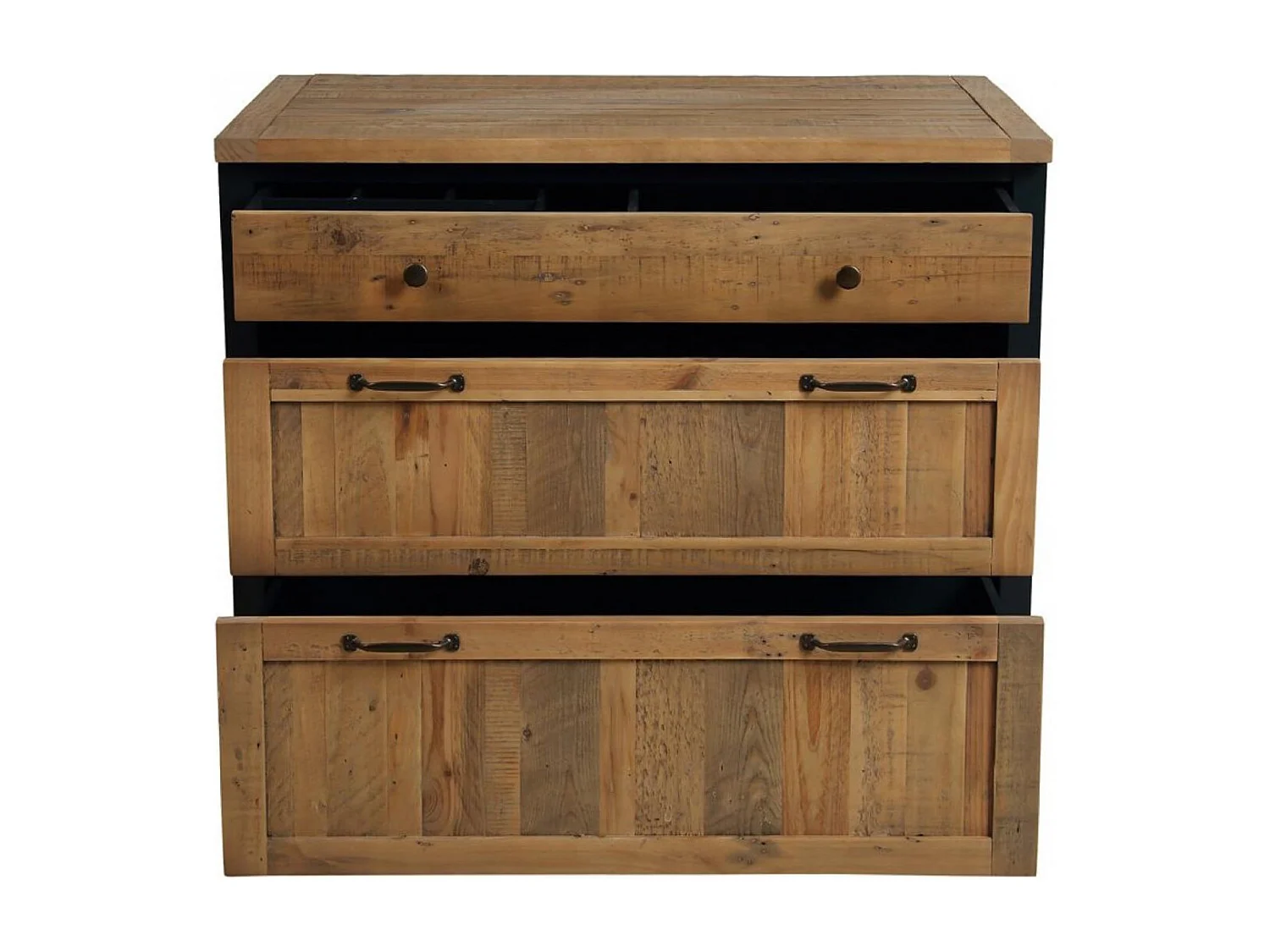 Casserolier 3 tiroirs Bois Noir - Rivages Interior's