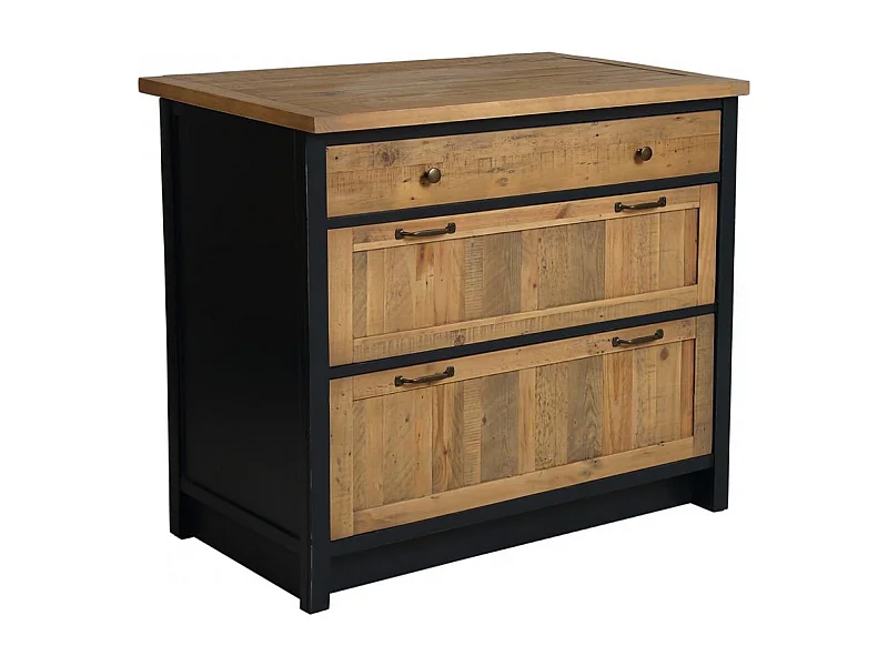 Casserolier 3 tiroirs Bois Noir - Rivages Interior's