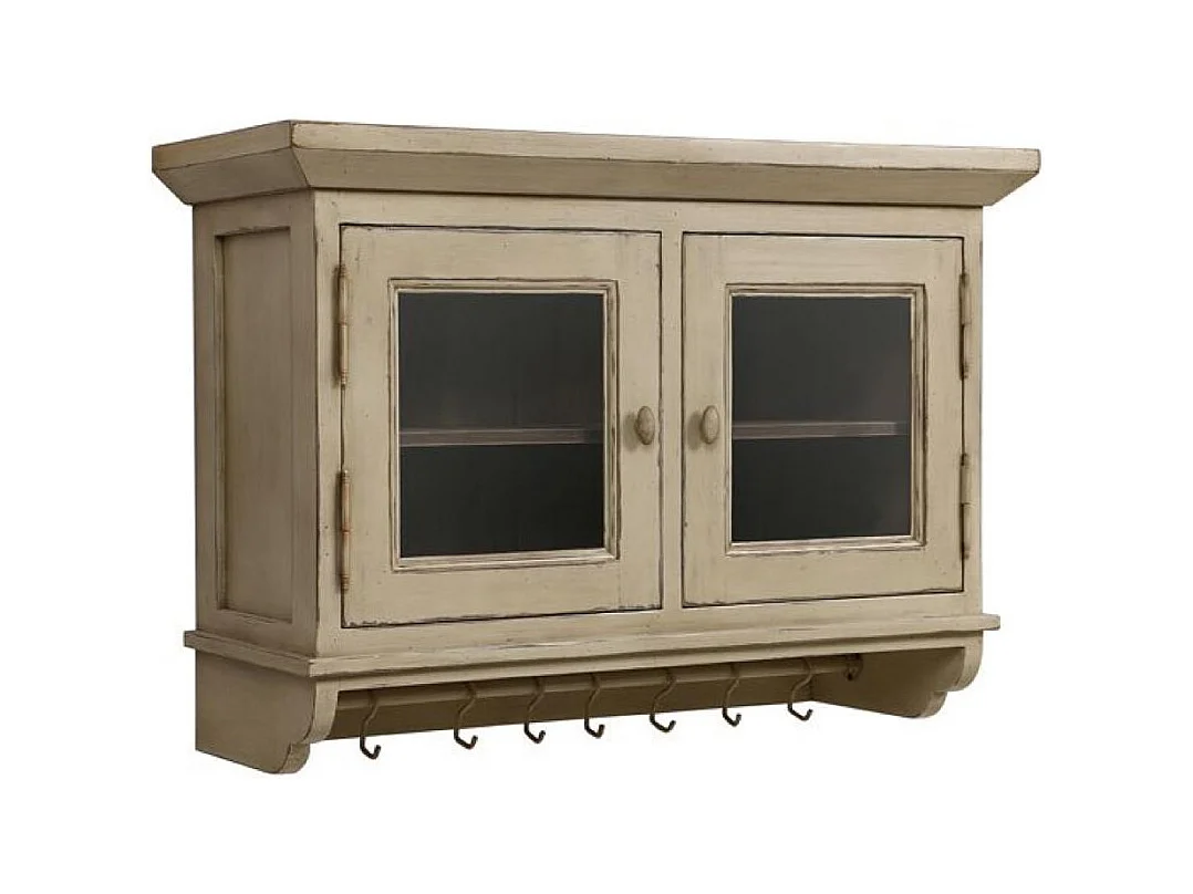 Meuble de cuisine haut 2 portes vitrées Bois Beige - Brocante Interior's