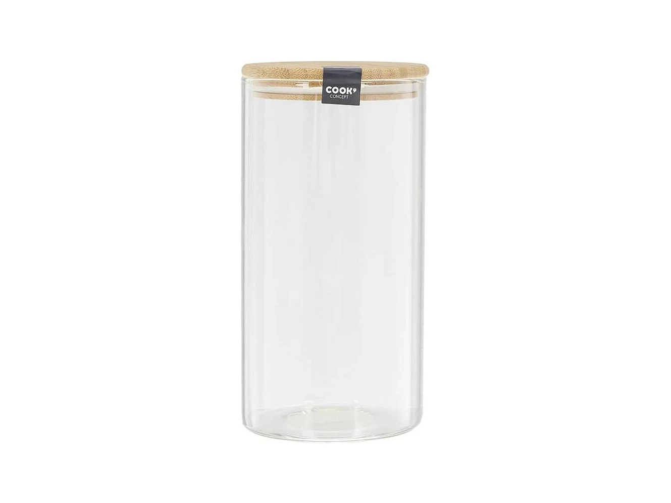 Bocal de Conservation 1,6L en Verre Couvercle Bambou - BAMPA