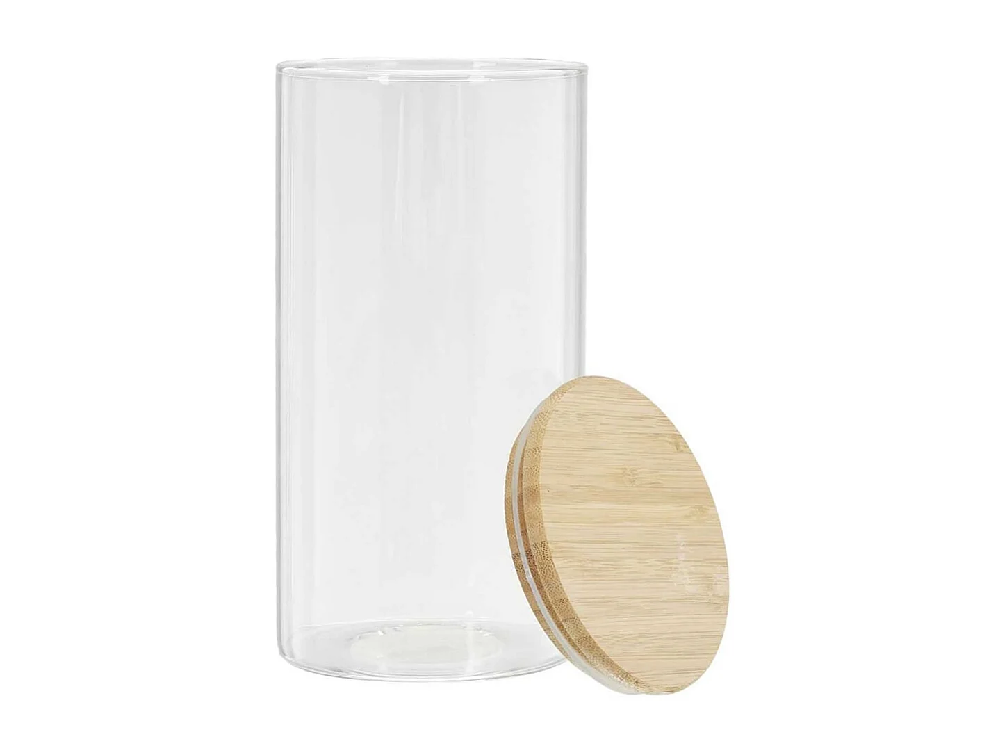 Bocal de Conservation 1,6L en Verre Couvercle Bambou - BAMPA