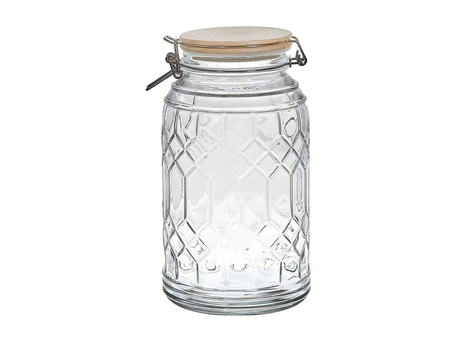 Lot de 2 Bocaux de Conservation 2,3L en Verre Couvercle Bambou - VITRAS