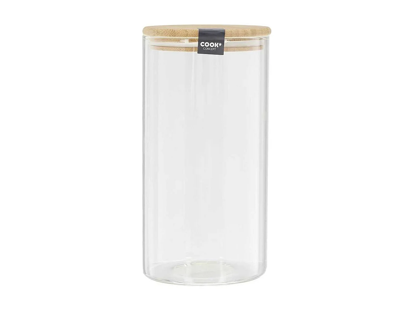 Bocal de Conservation 1,2L en Verre Couvercle Bambou - BAMPA