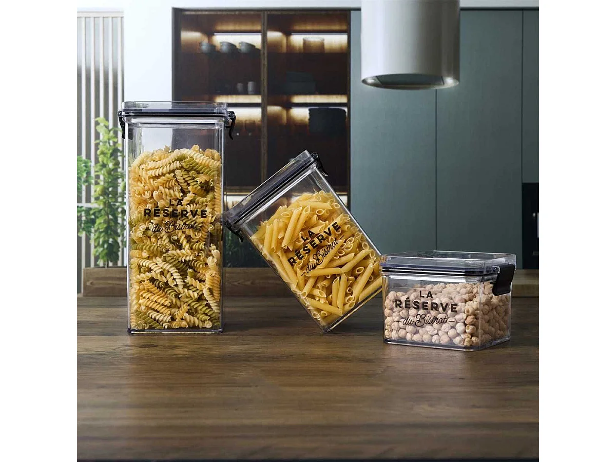 Lot de 3 boites de conservation empilables, 3 tailles différentes