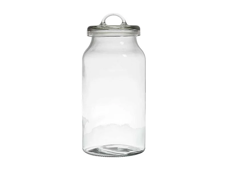 Bocal de 2,7L en verre avec couvercle (H29,5cm)