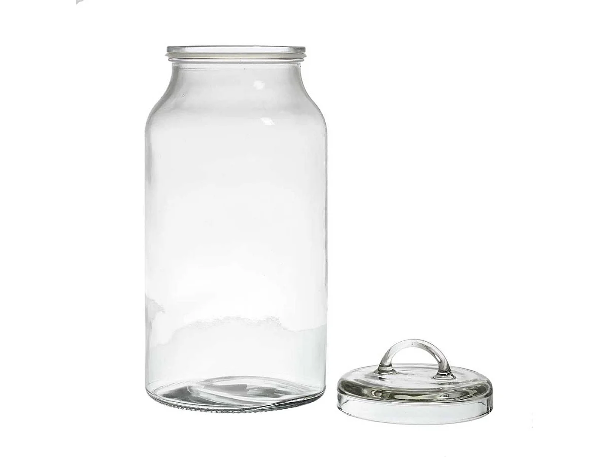 Bocal de 2,7L en verre avec couvercle (H29,5cm)