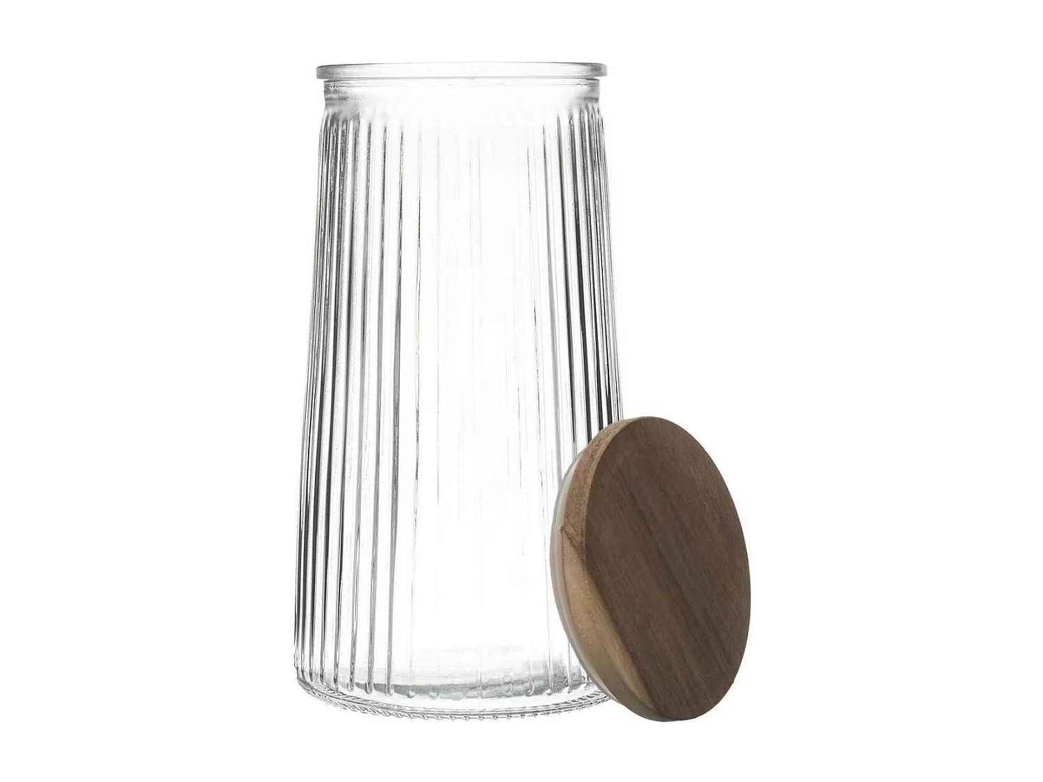 Bocal en Verre 130cl avec Bouchon Acacia - JETON