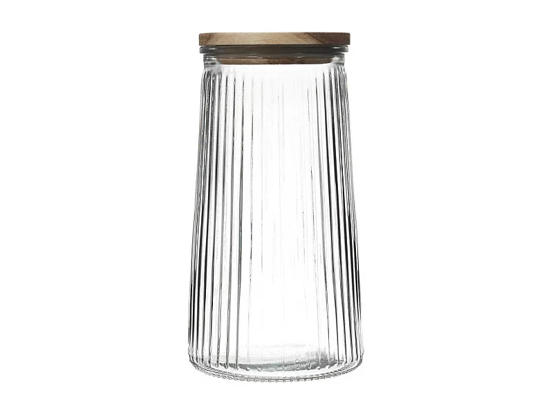 Bocal en Verre 130cl avec Bouchon Acacia - JETON