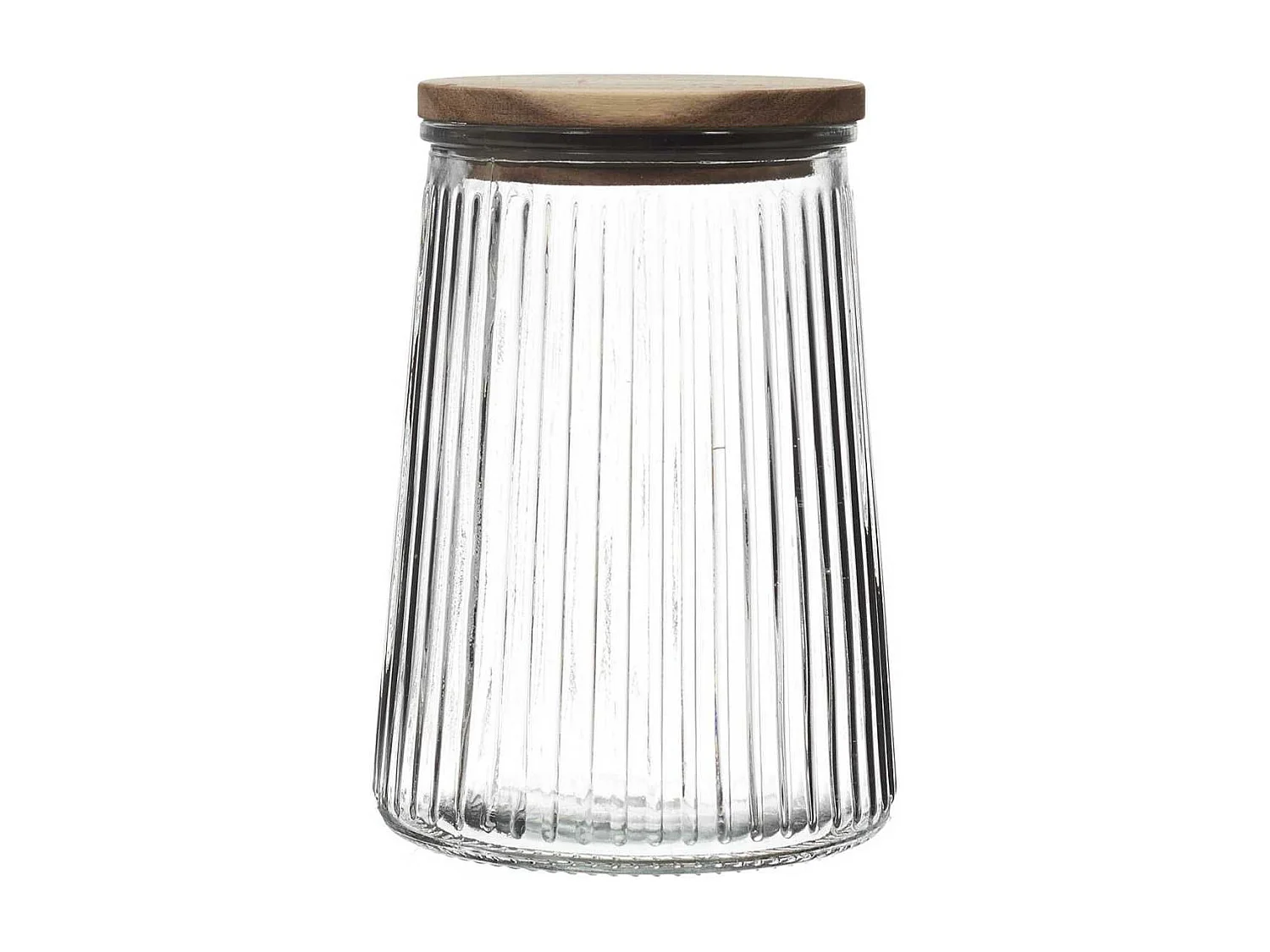 Bocal en Verre 95cl avec Bouchon Acacia - JETON