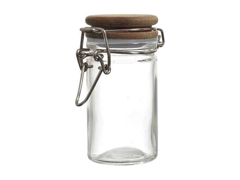 Bocal de conservation 70ml en verre couvercle acacia