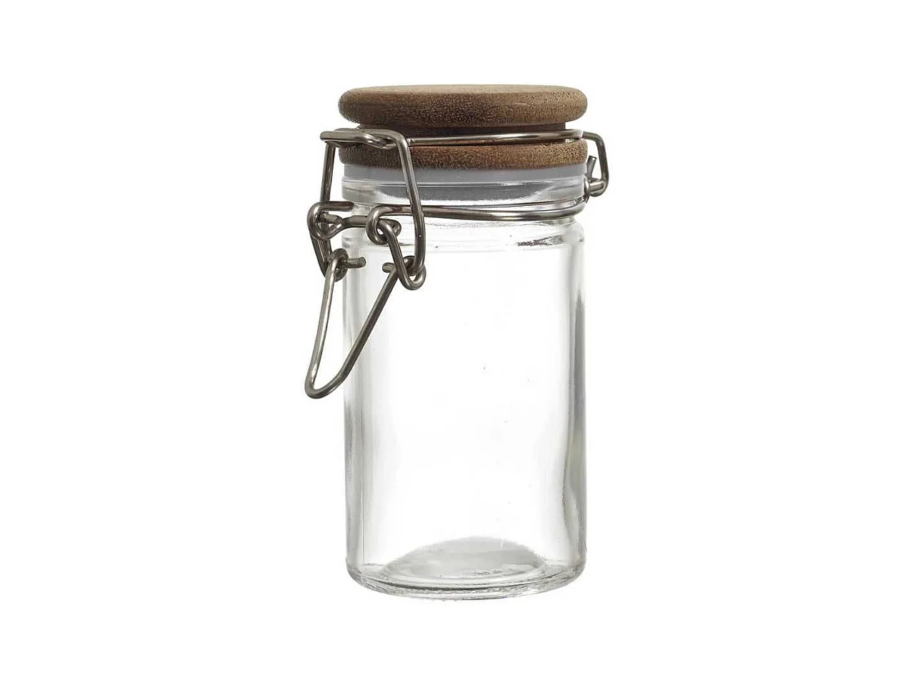 Bocal de conservation 70ml en verre couvercle acacia