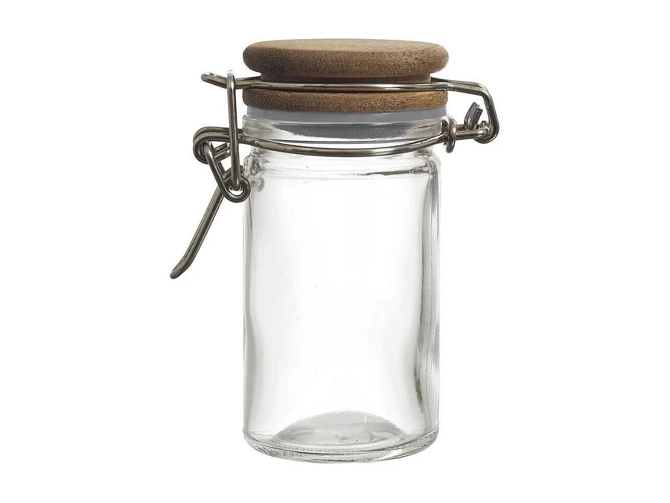 Bocal de conservation 70ml en verre couvercle acacia