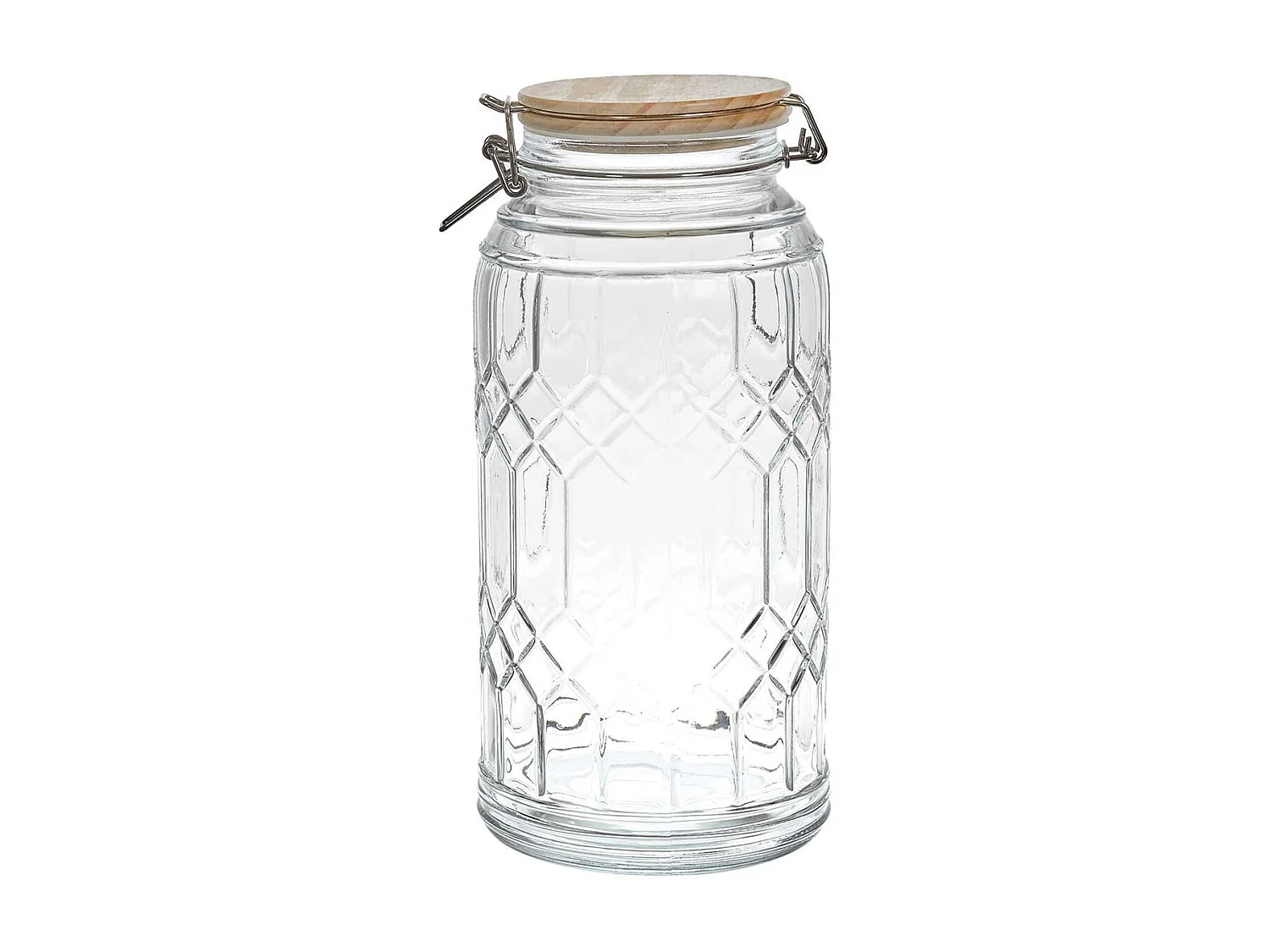 Lot de 2 Bocaux de Conservation 2,7L en Verre Couvercle Bambou - VITRAS