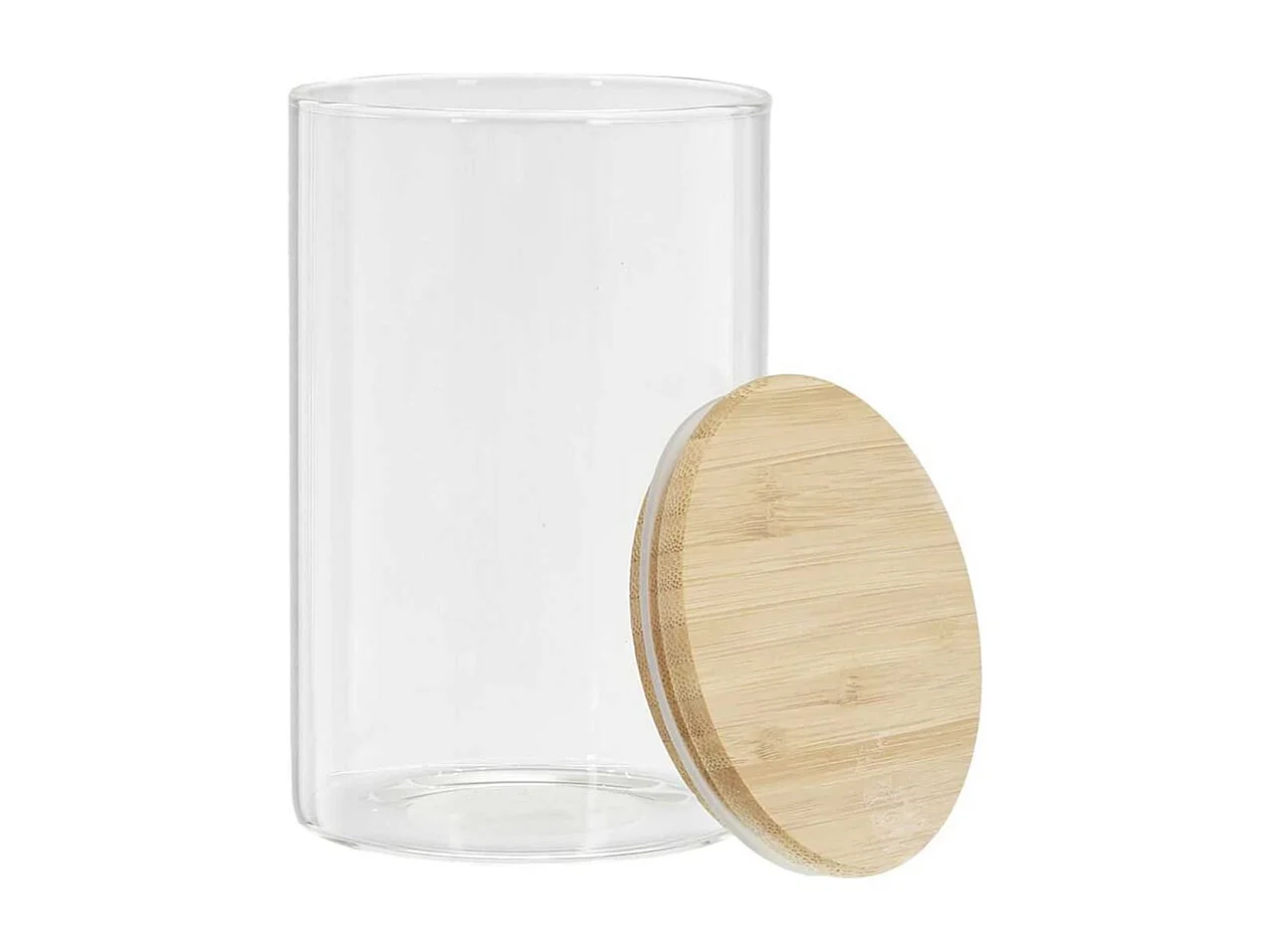 Bocal de Conservation 1L en Verre Couvercle Bambou - BAMPA