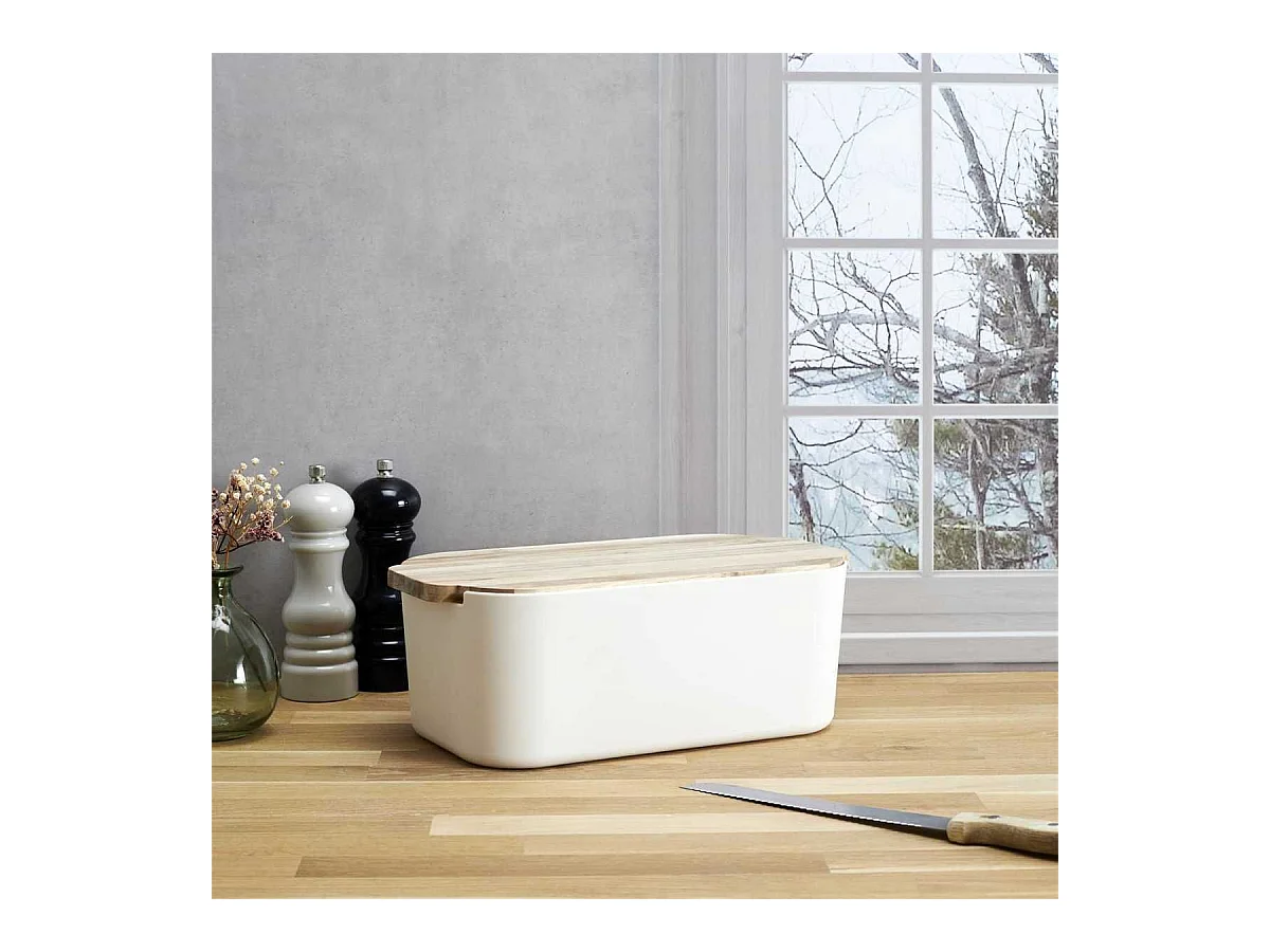 Boîte à Pain avec Planche en Acacia - PRELON