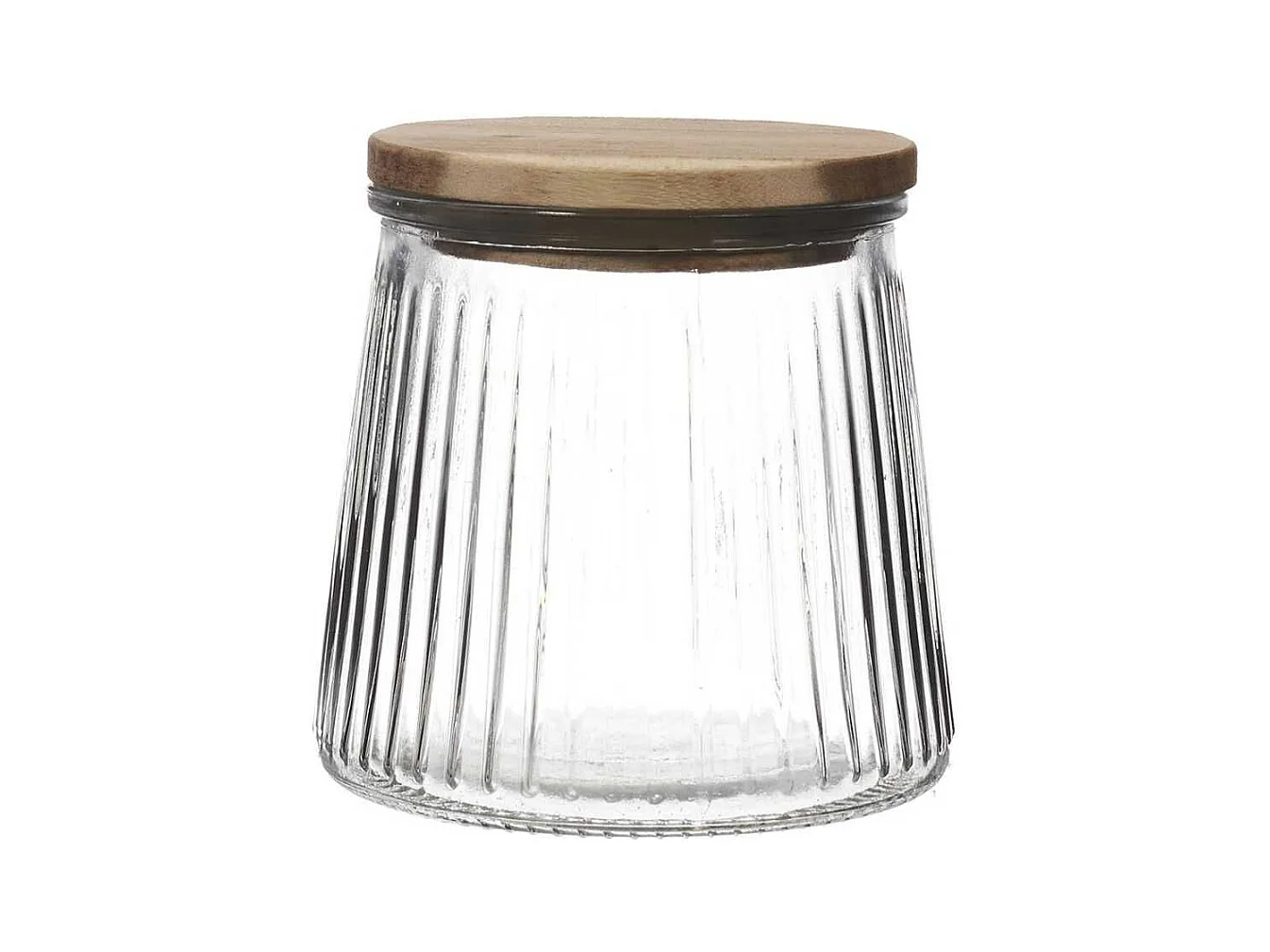 Bocal en Verre 65cl avec Bouchon Acacia