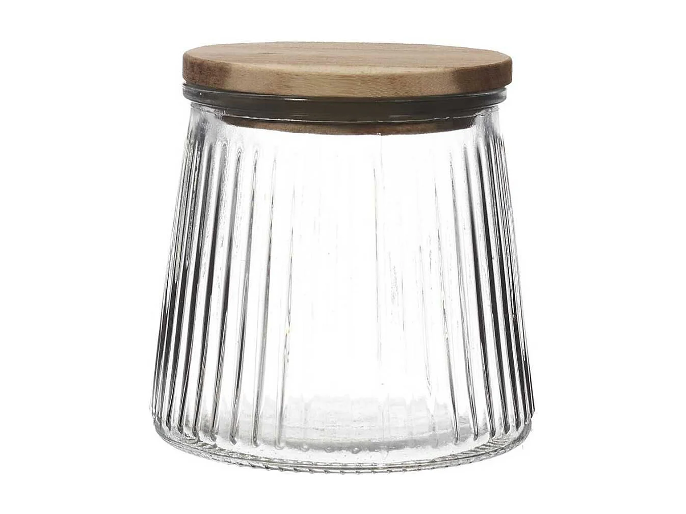 Bocal en Verre 65cl avec Bouchon Acacia - JETON