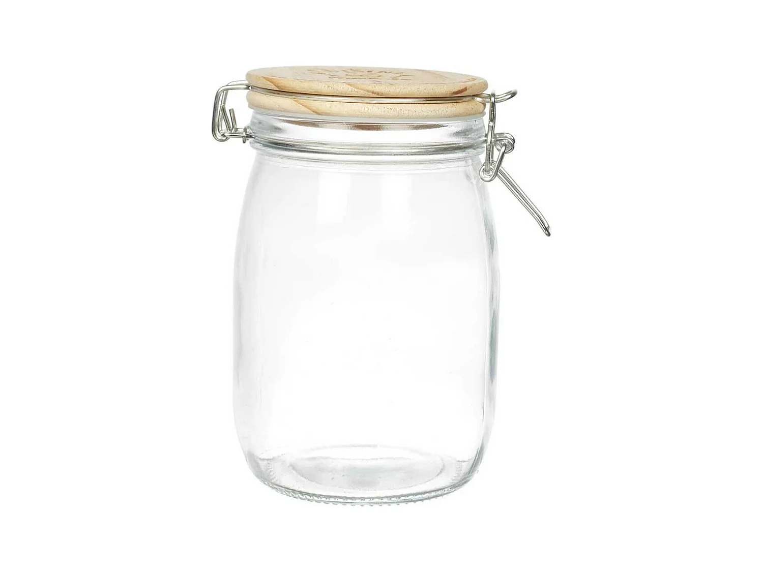 Bocal de conservation 1L en verre couvercle bois