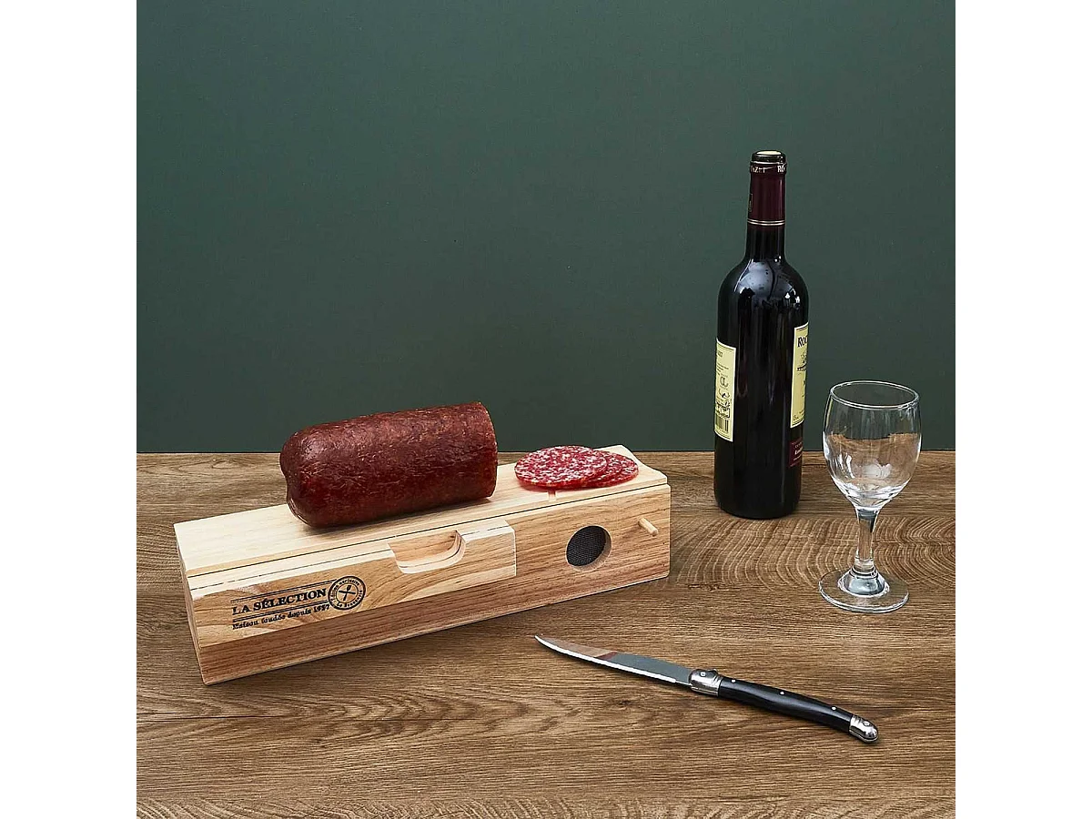 Cave à Saucisson en Bois avec Couteau - CHARLY