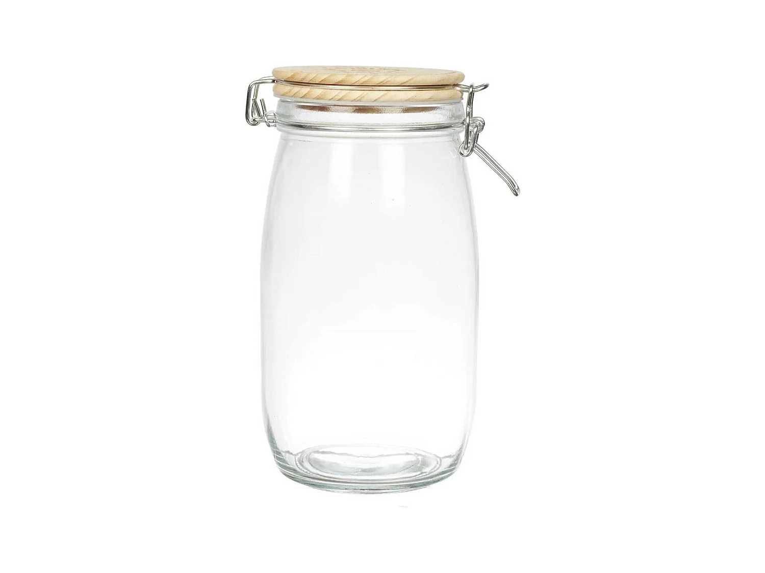 Bocal de conservation 1,5L en verre couvercle bois