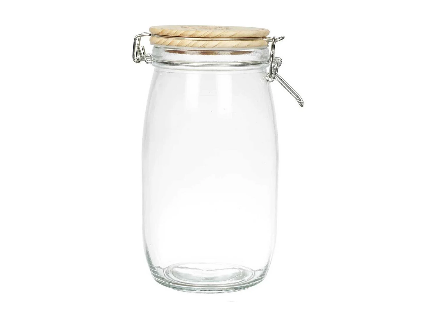 Bocal de conservation 1,5L en verre couvercle bois