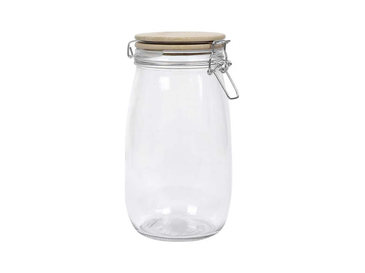 Bocal de conservation 1,5L en verre couvercle bambou