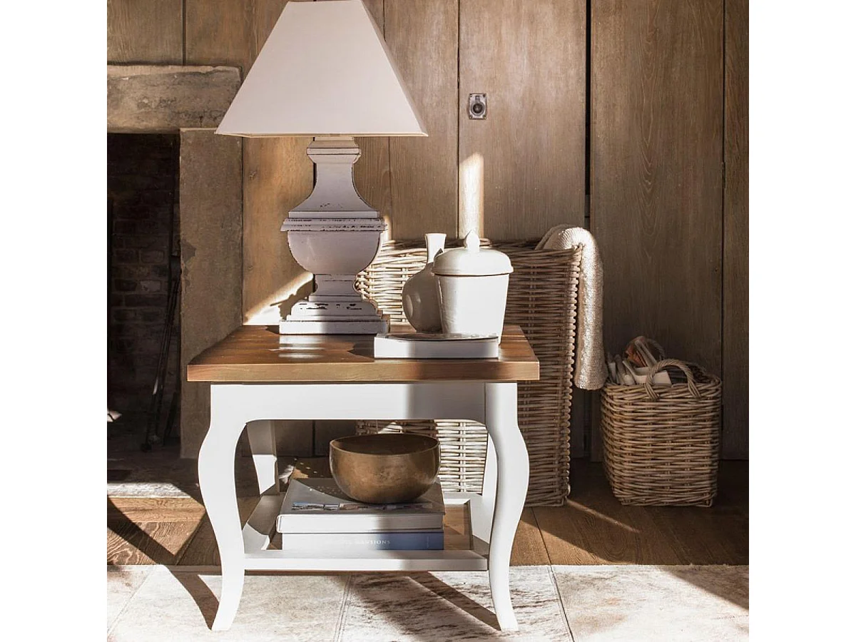 Bout de canapé Bois Blanc - Provence Interior's