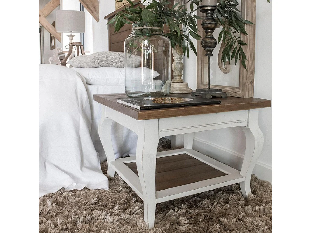 Bout de canapé Bois Blanc - Provence Interior's