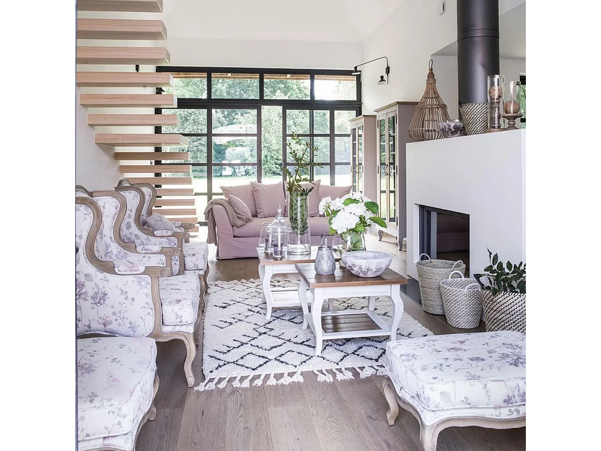 Bout de canapé Bois Blanc - Provence Interior's