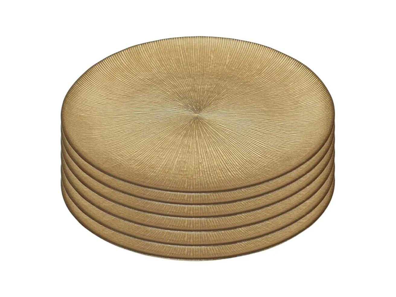 Lot de 6 Assiettes en Verre Doré Ø27cm
