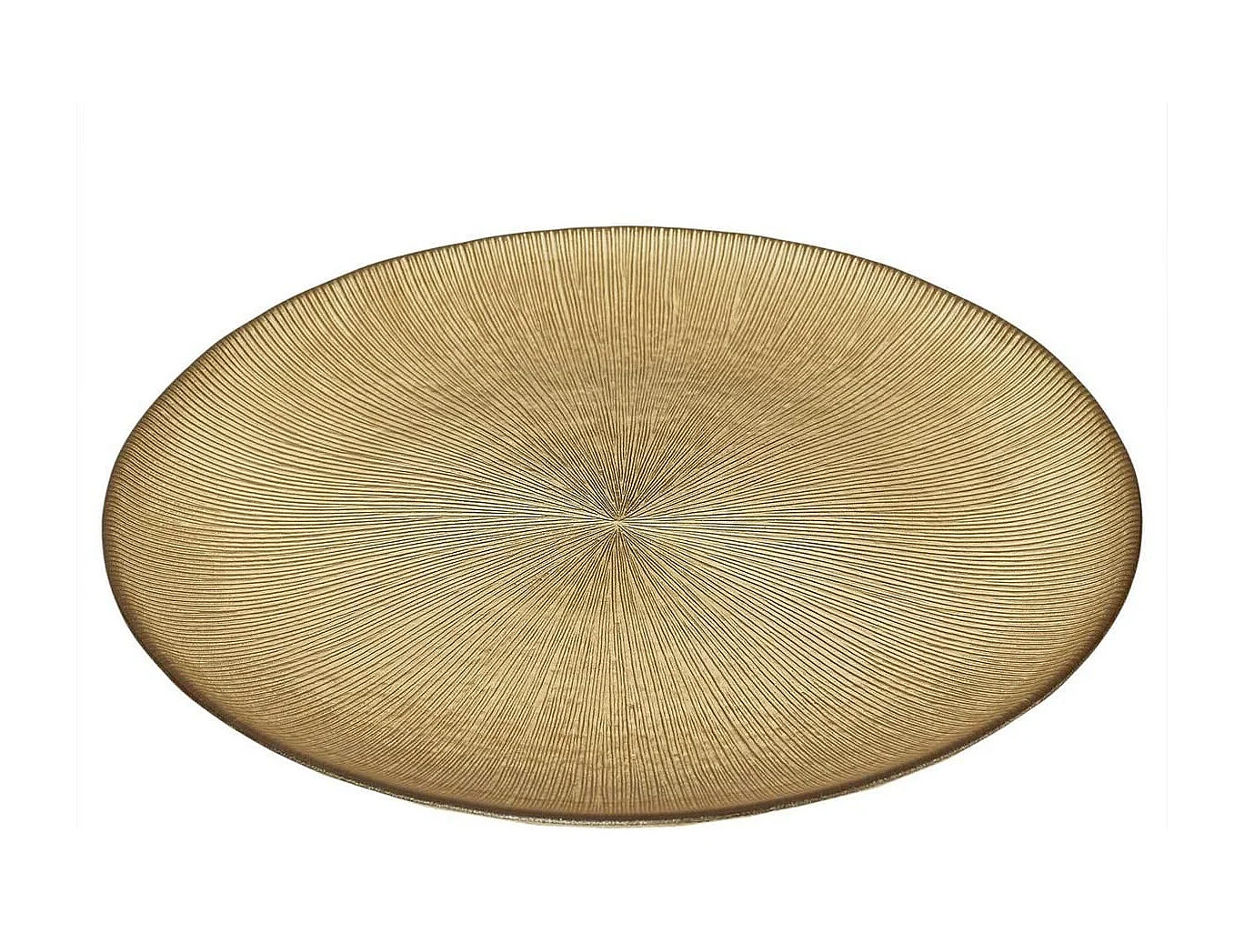 Lot de 6 Assiettes en Verre Doré Ø27cm - FALON