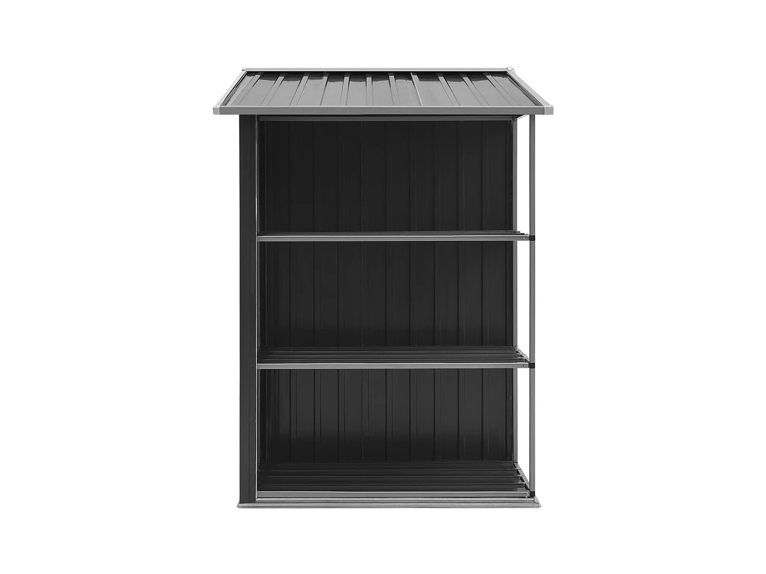 Rautalampi  Abri de jardin avec étagère Anthracite 205x130x183 cm Fer