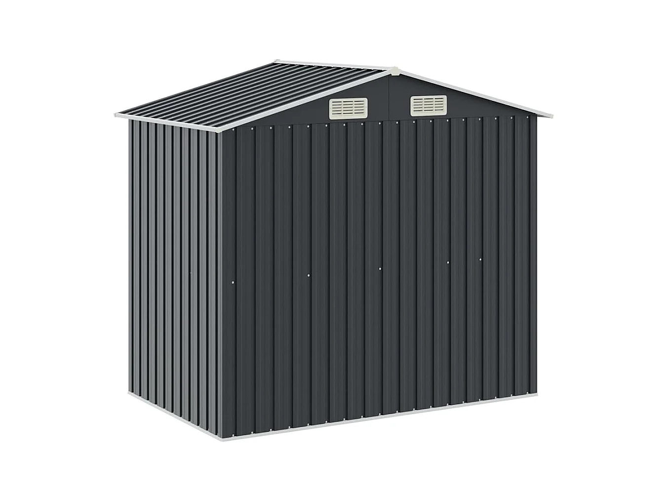 Rautalampi  Abri de jardin avec étagère Anthracite 205x130x183 cm Fer