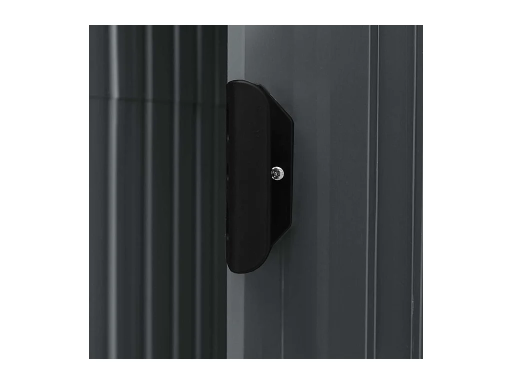 Rautalampi  Abri de jardin avec étagère Anthracite 205x130x183 cm Fer