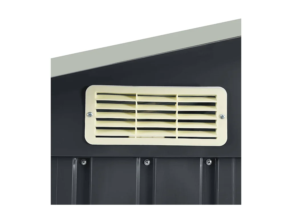 Rautalampi  Abri de jardin avec étagère Anthracite 205x130x183 cm Fer