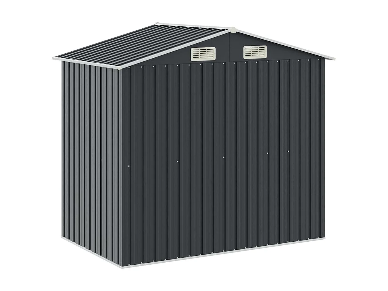 Rautalampi  Abri de jardin avec étagère Anthracite 205x130x183 cm Fer