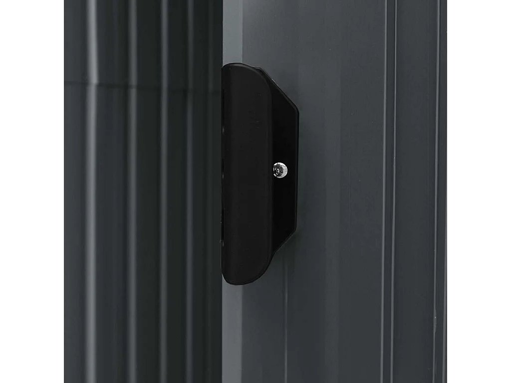 Rautalampi  Abri de jardin avec étagère Anthracite 205x130x183 cm Fer