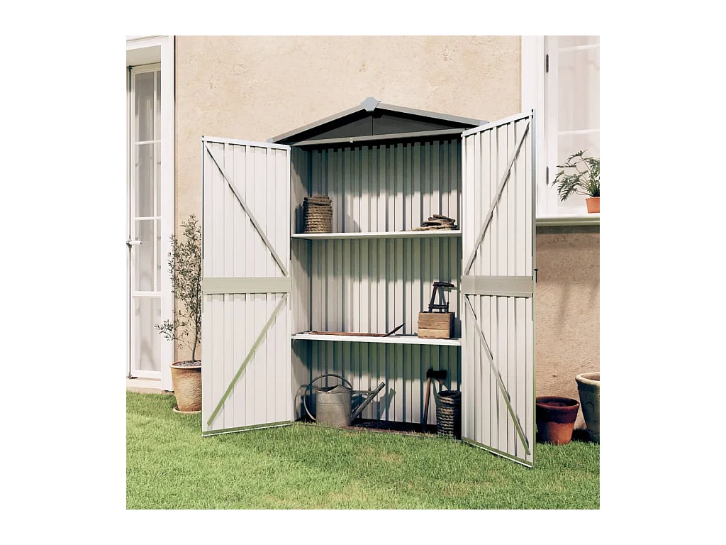 Orvault  Abri de jardin Anthracite 116x45x175 cm Acier galvanisé