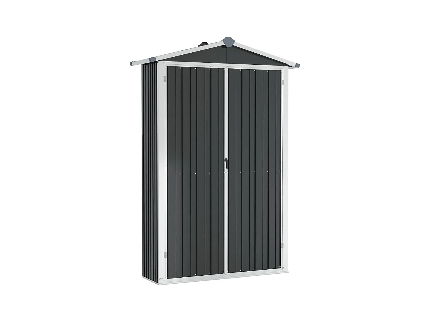 Orvault  Tuinschuur 116x45x175 cm gegalvaniseerd staal grijs