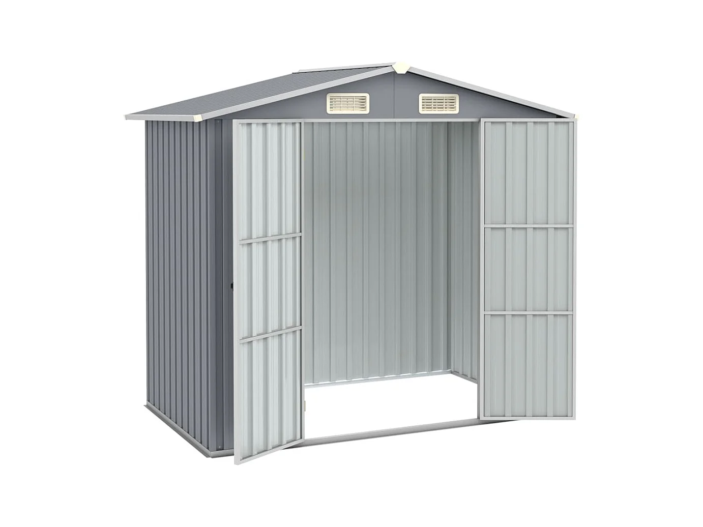 Iisakki  Abri de jardin Gris 205x129x183 cm Acier galvanisé