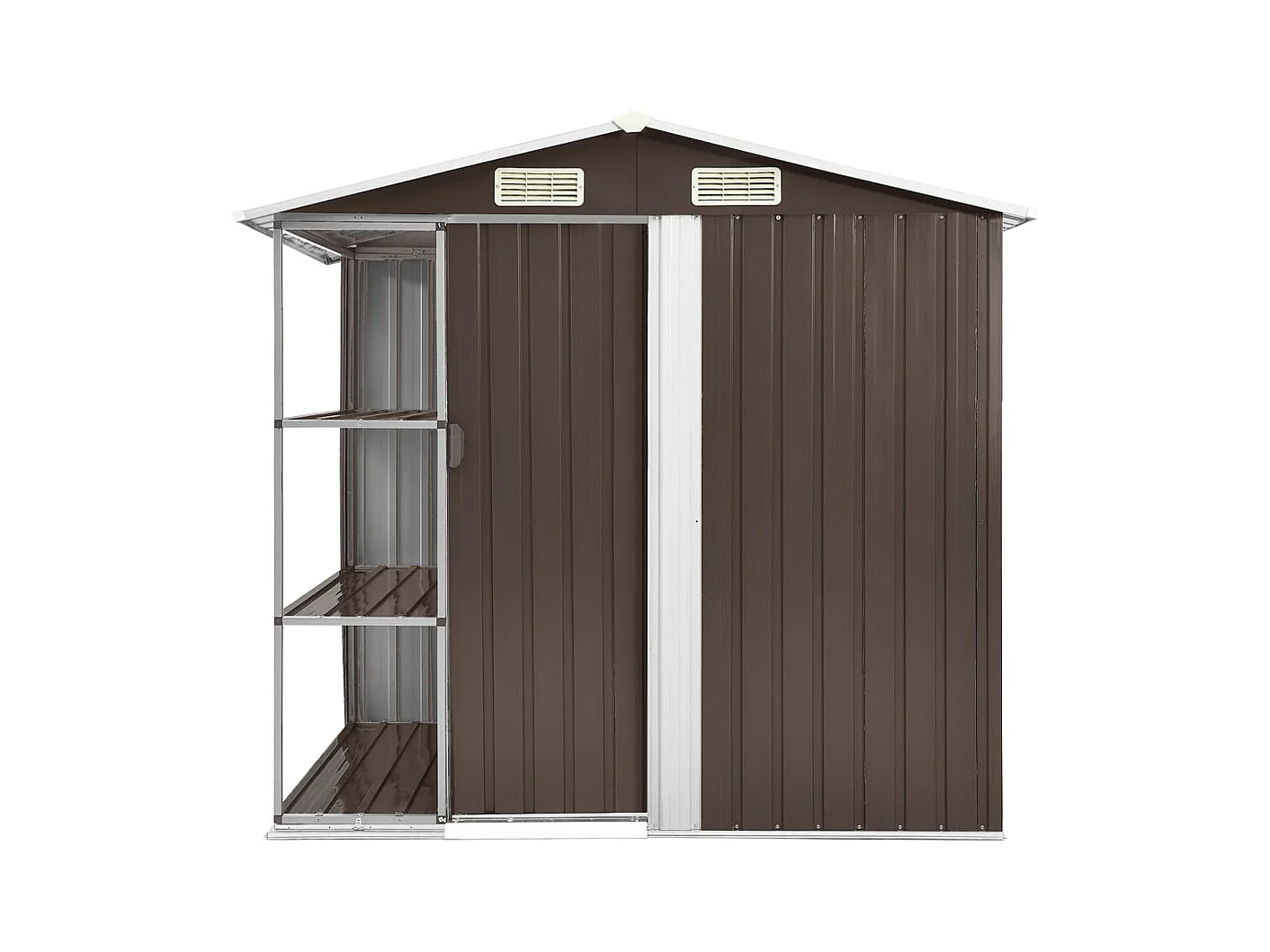 Rautalampi  Abri de jardin avec étagère Marron 205x130x183 cm Fer