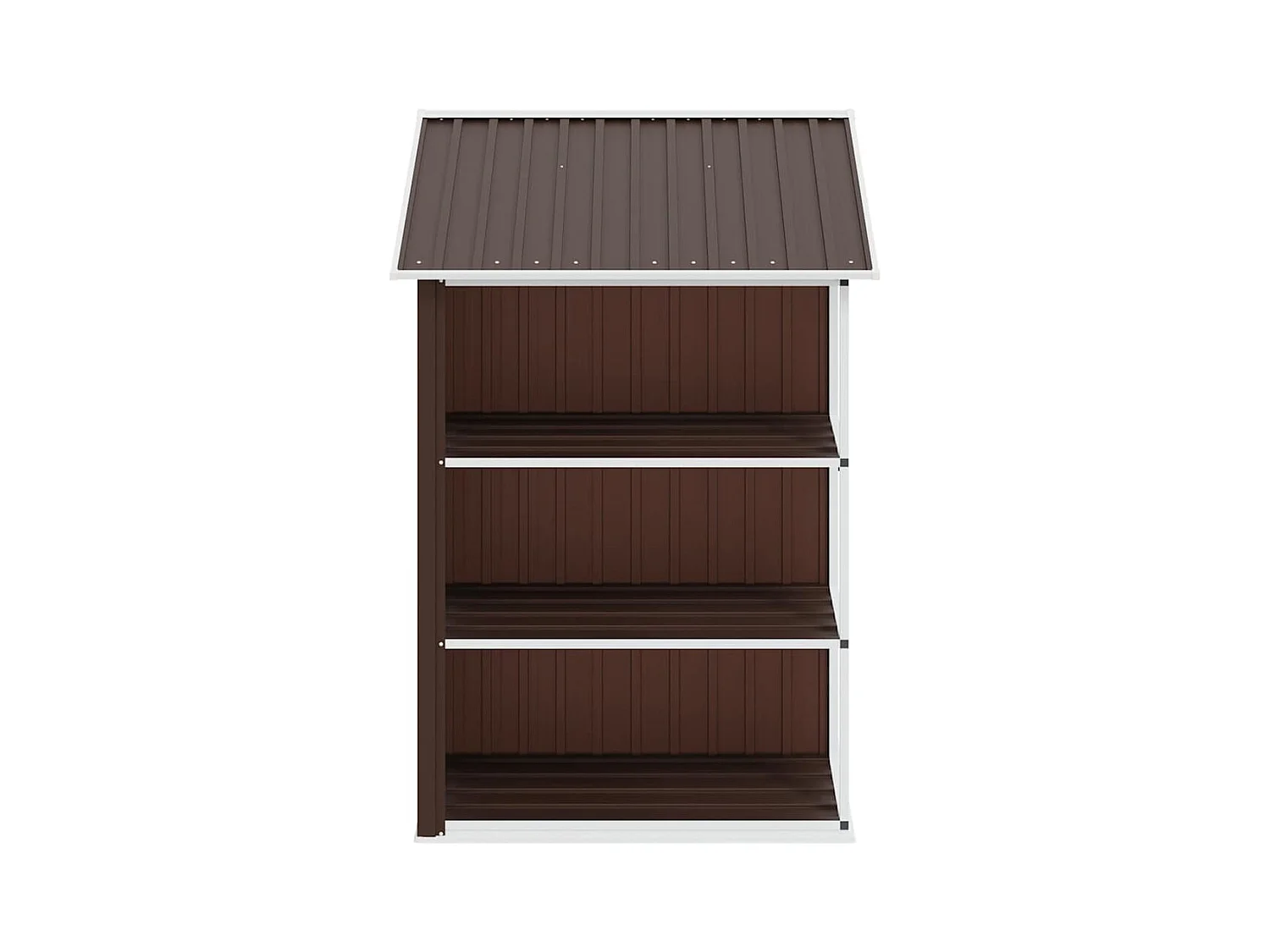 Rautalampi  Abri de jardin avec étagère Marron 205x130x183 cm Fer