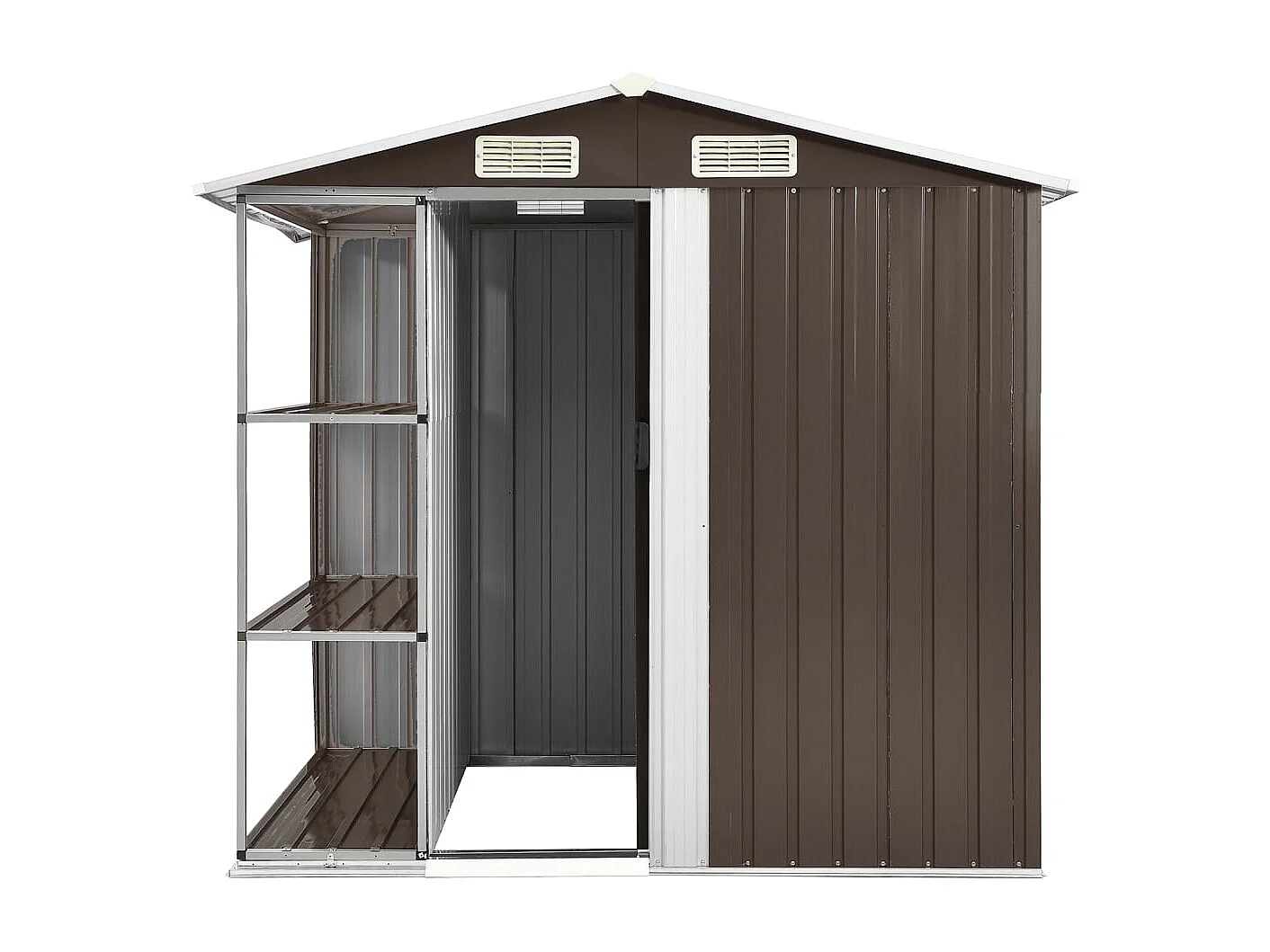 Rautalampi  Tuinschuur met rek 205x130x183 cm ijzer bruin