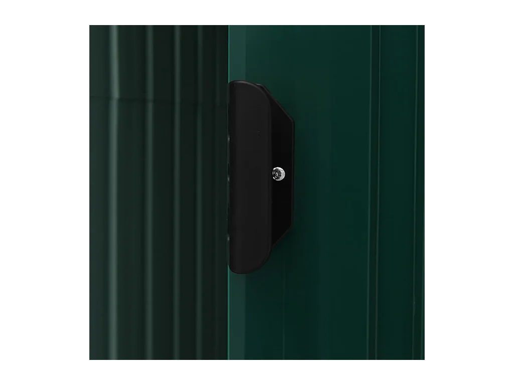 Rautalampi  Abri de jardin avec étagère Vert 205x130x183 cm Fer