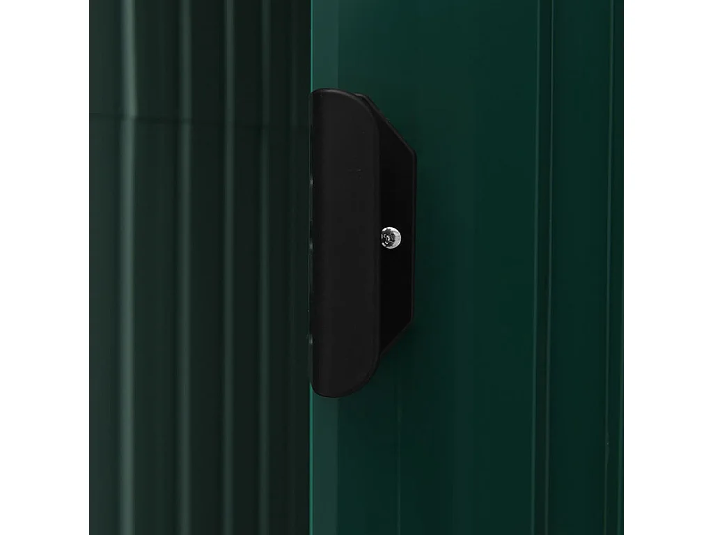 Rautalampi  Abri de jardin avec étagère Vert 205x130x183 cm Fer