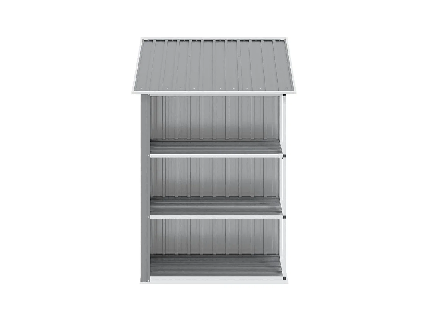 Rautalampi  Abri de jardin avec étagère Gris 205x130x183 cm Fer