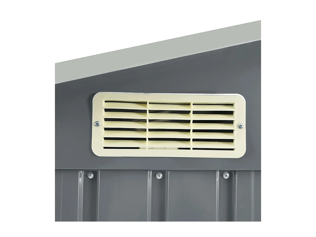 Rautalampi  Abri de jardin avec étagère Gris 205x130x183 cm Fer